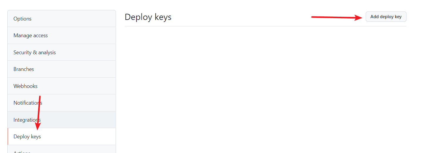 add deploy key